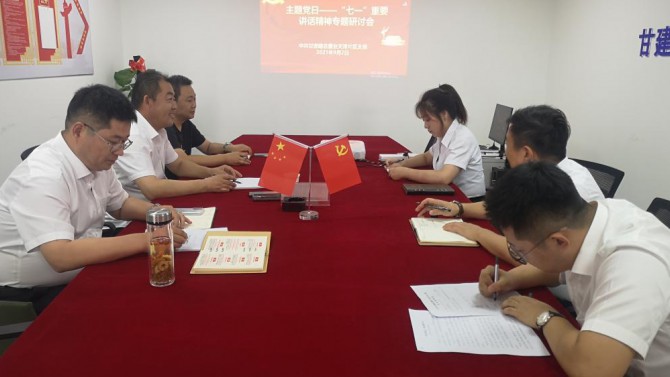 天津片區(qū)支部開展學習習近平總書記“七一” 重要講話精神專題研討會